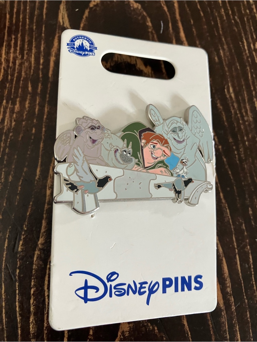 Disney Quasimodo and Gargoyles Enamel Pin - Green, White, Gray, Brown